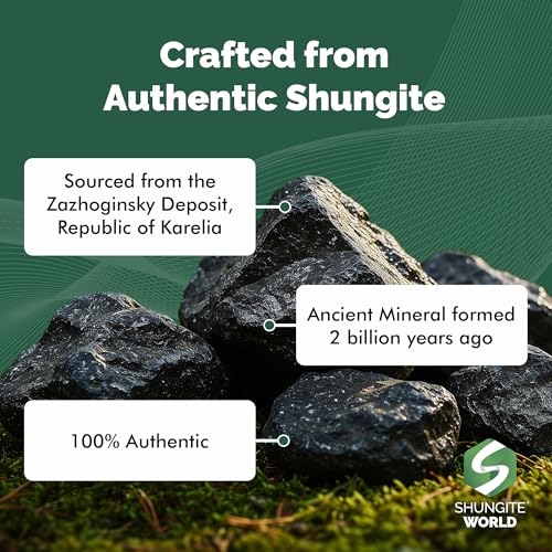 Shungite World Authentic Shungite Pyramid Unpolished 50 mm / 1.96" Chakra Energy Natural Healing Crystal Real Black Pyramid Home Office Protection Desk Decor Meditation Reiki Grounding Stone 50 mm / 1.96"