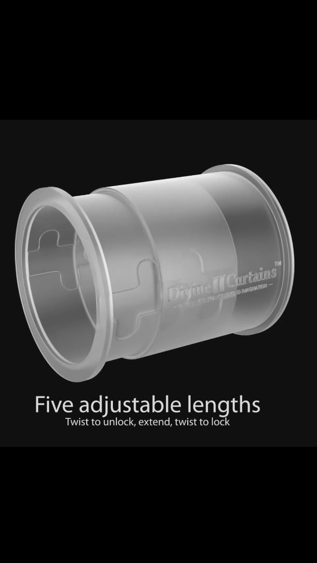 32-Piece Adjustable Curtain Spacers, Tool-Free, Fits 1.75-Inch Rods, 16 Sets 32 Pieces