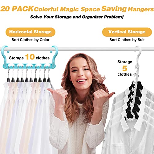 24-Pack-Closet-Organizers-and-Storage,Closet-Organizer-Hangers 5 Holes Hangers-Space-Saving for Heavy Clothes Wardrobe Closets,Dorm-Room-Essentials 24 Pack