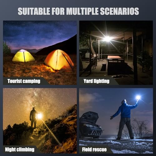 138 LED Camping Lantern, Video Light, 2500K-9000K, Rechargeable 5400mAh, 180° Adjustable, Hangable, Magnet, Tripod Mountable, CRI 95+, Pocket Lanterns for Power Outages, Camping Essentials Black