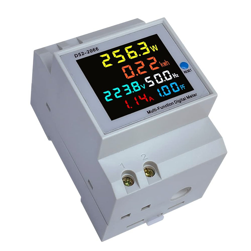 [Australia - AusPower] - Digital Single Phase Energy Meter Tester Electricity Usage Monitor AC 110V 40V~300V 100A Ampermeter Power Voltmeter Ammeter Voltage Amps Watt Kwh Frequency Power Factor Meter Multimeter (Built-in CT) Built-in CT 