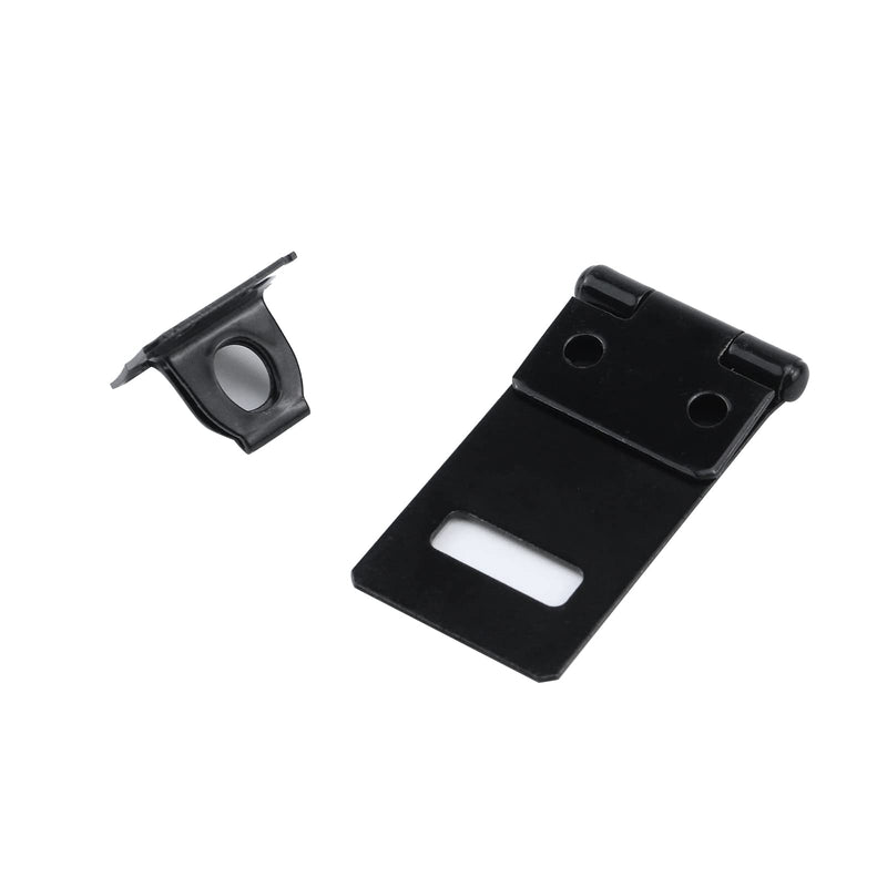 [Australia - AusPower] - 2-Inch Door Locks Hasps Iron Padlock Latch Lock Hardware Black Gate Locks Hasp Latch with Screws Pack of 5 2" 