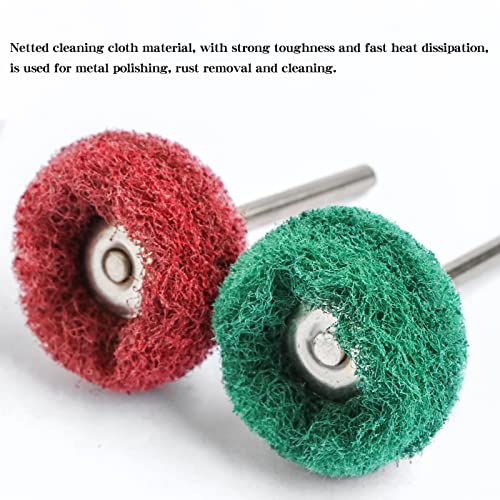 Hiqalty 1-inch brown 120# abrasive buffing polishing wheels with 3mm shafts for rotary tools