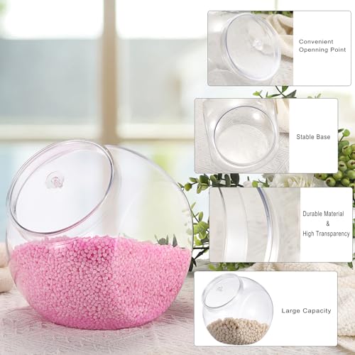Sumnacon Laundry Pods Container with Lid Wide Mouth Laundry Room Organization Containers Plastic Food Storage Jar with Lid for Pantry Versatile Candy Jar or Cookie Containers for Kitchen (Pack of 2) 80 Ounces (Pack of 2)