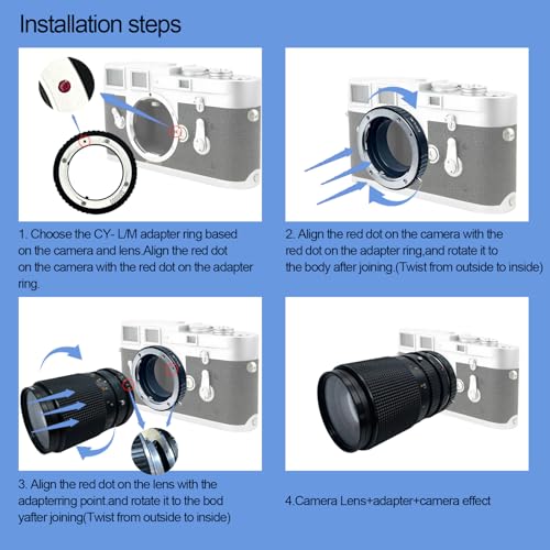 C/Y to LM Lens Adapter Contax Yashica Mount C/Y Lens to M L/M M9 M8 M7 M6 M5 CY to LM Adapter