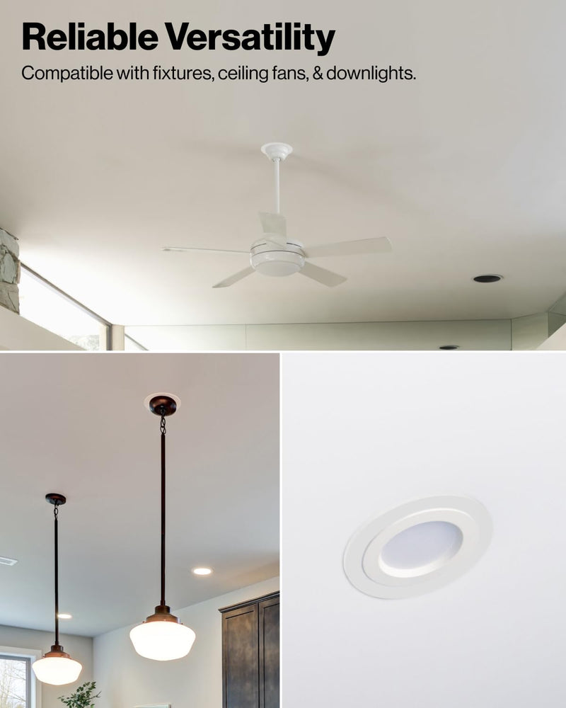 [Australia - AusPower] - Sunco 12 Pack Goof Rings for Recessed Light Fixture Living Room Can Light Goof Trim Ring, Outer Diameter 8.6-inch, Inner Diameter 6.2-inch, Matte Finish, Flush Mount, 5-6 Inch, White 