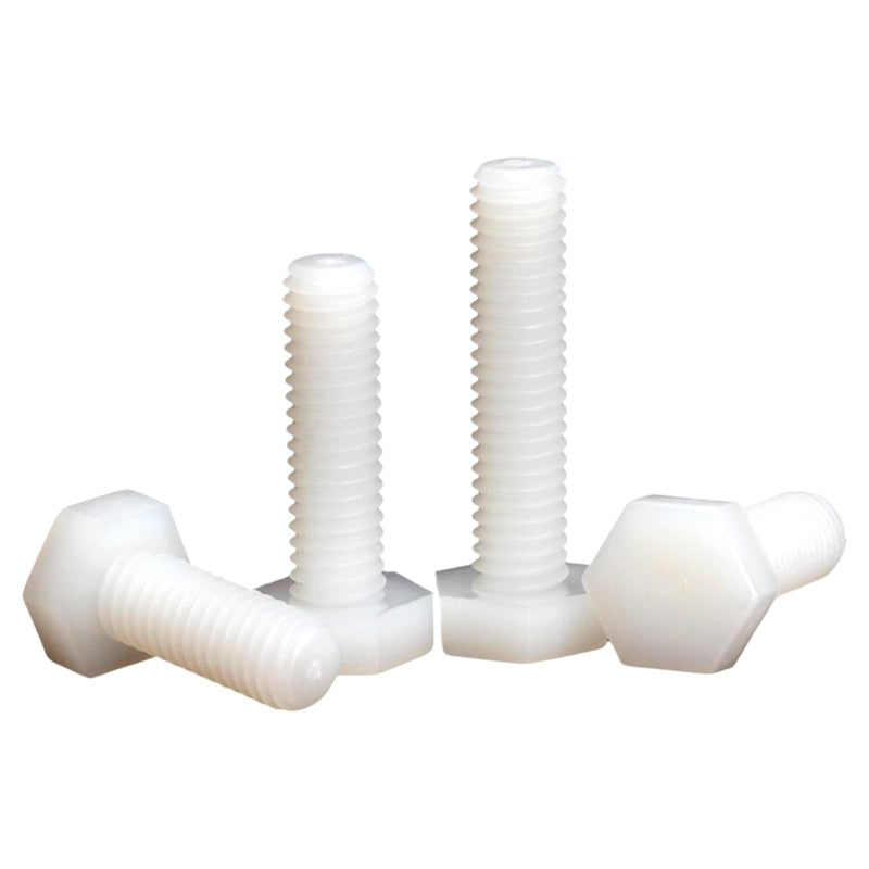 [Australia - AusPower] - 1000PCS Hexagonal Head Nylon Screws M5x8 - Chemical Resistant Fastener Kit, Non-Conductive PA66 Bolts for PCB/Automotive Assembly White 