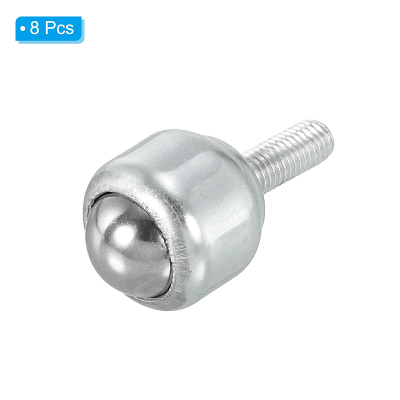 [Australia - AusPower] - PATIKIL Roller Ball Transfer Bearing 1/2", 8 Pack Load 15lbs Stud Mounted Carbon Steel Rotation Caster Unit for Conveyor Roller Stand Transmission 1/2" 