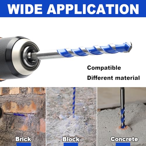 10 Pack 5/16 inch Concrete Drill Bit Set,Masonry Drill Bit Set 5/16"（10 Pcs）