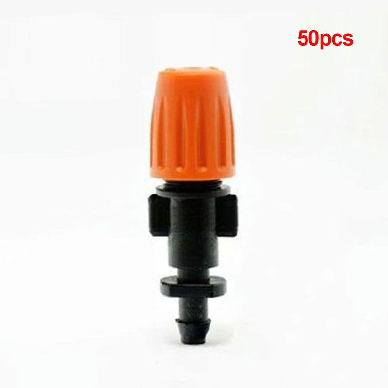 [Australia - AusPower] - MOIAK 50 Pcs Garden Irrigation Micro Flow Dripper,Sprinklers Emitter System Adjustable Micro Drip Head for Watering System(50Pcs) (15554869582755) 50pcs 