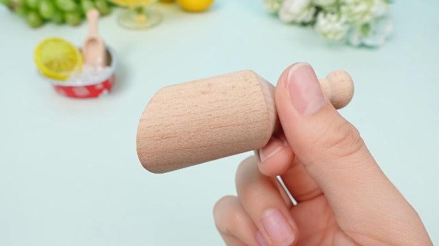 Dandat 100 Pack Mini Wooden Spoons for Jars Small Bath Salt Bamboo Spoons Bulk Small Scoop Mini Scooper Wooden Candy Spoon Washing Powder for Sugar Scrubs, Bath Salts, Cooking