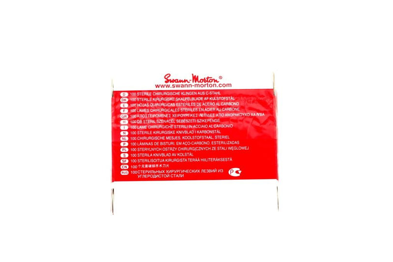 [Australia - AusPower] - Swann Morton No.10 STERILE Curved Carbon Steel Scalpel Blades - Box of 100 - Brand New Stock Dated 2022 - Made in England, UK - Finest Precision Blades - Durable Quality for Experts & Professionals 