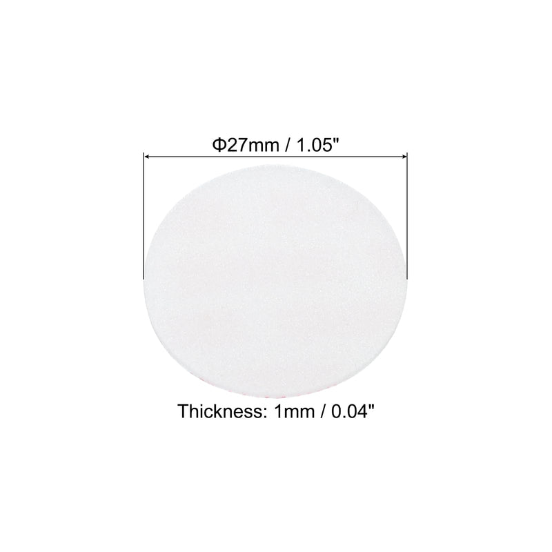 [Australia - AusPower] - PATIKIL 27mm/1.05inch Foam Lid Liner, 100Pcs PS Foam Resistant Tamper Pressure Sensitive Seal for Bottle Cap Liners Seals, White Red 