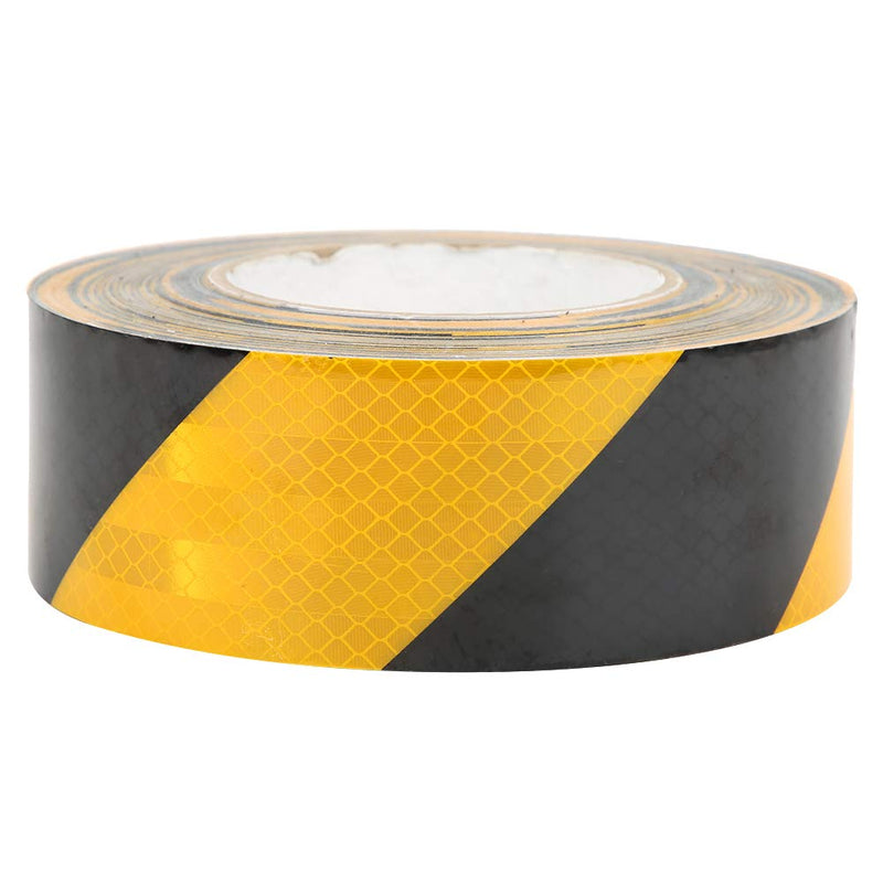 Safety Stripe Tape, 50mm x 25m Black Yellow Highlight Reflective Safety Warning Self Adhesive Tape Sticker