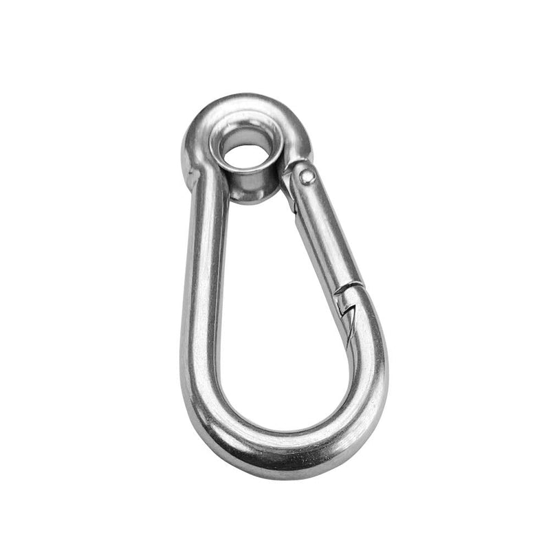 [Australia - AusPower] - 4pcs 5/16'' Stainless Steel Snap Hook M8 Carabiner Clip with Eyelet, 400lb Load, 3 Inch Length 5/16'' 