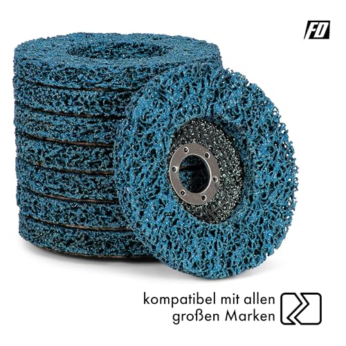 Cleaning Disc, Pack of 5, Diameter 125 mm, CSD Disc, Blue, Coarse Cleaning Disc, for Angle Grinders