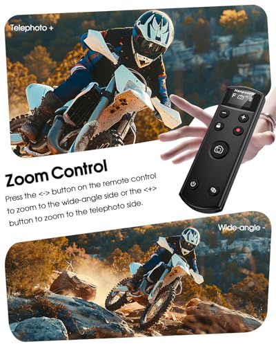 for Fujifilm Camera Remote Control, Hanpusen Rechargeable Wireless Shutter Release with OLED Screen for Fujifilm X100 VI/X-M5/X-T30 II/X-E5/X-T5/X half/X-H2S/X-T30/X-T4/X-T3/X-S20/X-S10/X-T50/X-H2