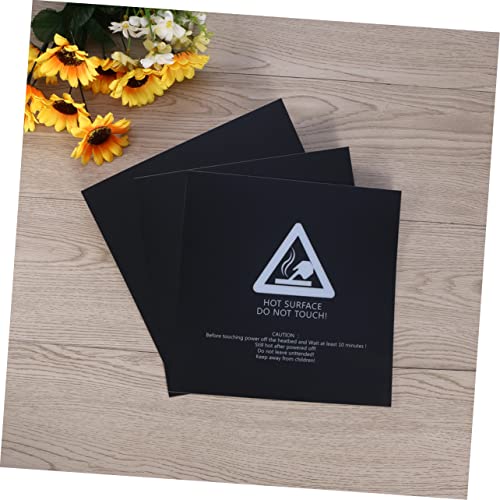 GLEAVI 3 Pcs 300x300mm 3d Printer Build Surface Aluminum Heatbed Plate with Random Adhesive Backing, Heated Bed Printing Plate for 3d Printer Heatbed Accessories