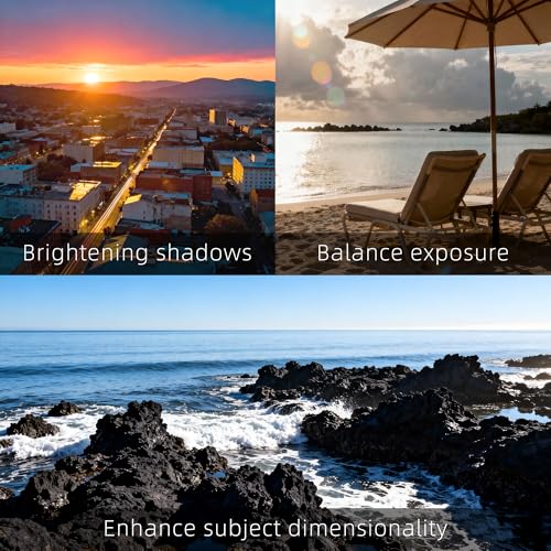 Walking Way 52mm GND16 Variable Filter 4 Stops Camera Lens Graduated Neutral Density Filters 30 Multi-Layer Coating Ultra-Slim HD Waterproof Scratch Oil Resistant Lens Filter, Aluminum Alloy Frame
