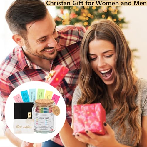 Read Me When Bible Verses Jar with Greeting Card, Gifts for Women Men