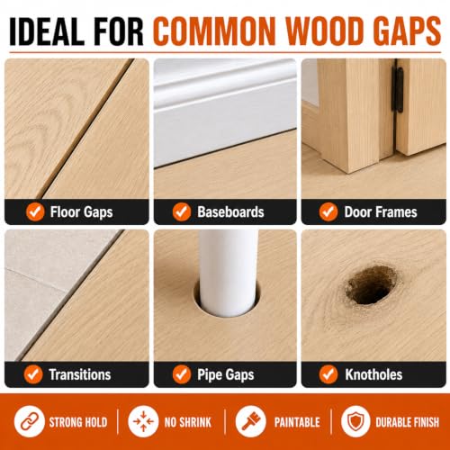 VICBTZT light oak wood floor gap filler for hardwood, laminate, vinyl and LVP flooring