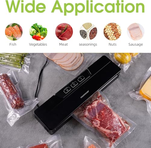 CREATIVECHEF Vacuum Sealer Bags 6x10 Inch /100pcs, Food Storage Vacuum Sealer Bags BPA Free for Dry and Moist Food Fresh Preservation, Suitable Sous Vide Cooking and All Vacuum Food Sealer Machines 6 x 10 inches (15 x 25cm)