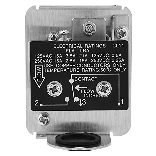 Water Flow Switch Automatic Paddle Flow Switch 1/2 Inch for Water and Oil Flow Monitor Thread Connection for Liquid Measurement
