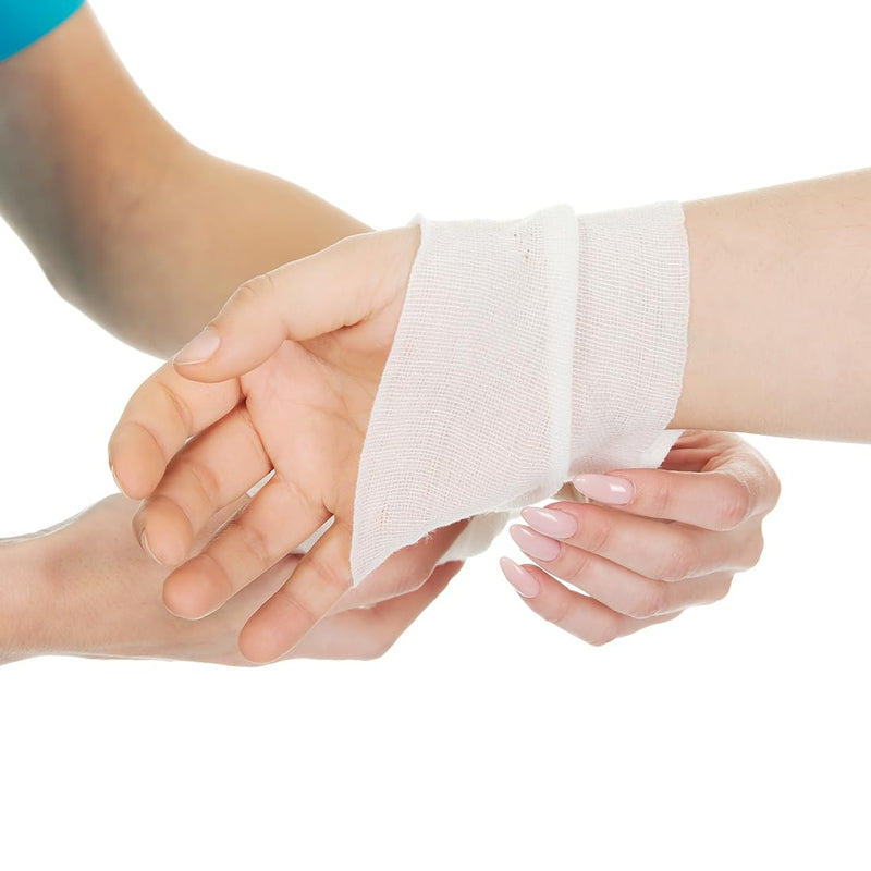 [Australia - AusPower] - Tubular Bandages Elastic Tubular Support Bandage Washable Compression Wrap Roll Support Sprain Bandage for Arm Leg Knee 10CM x 5M Natural Color 
