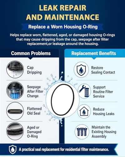 TCVG WS03X10038 O-ring replacement for GE Water Filter Housing 4, compatible with UCRING