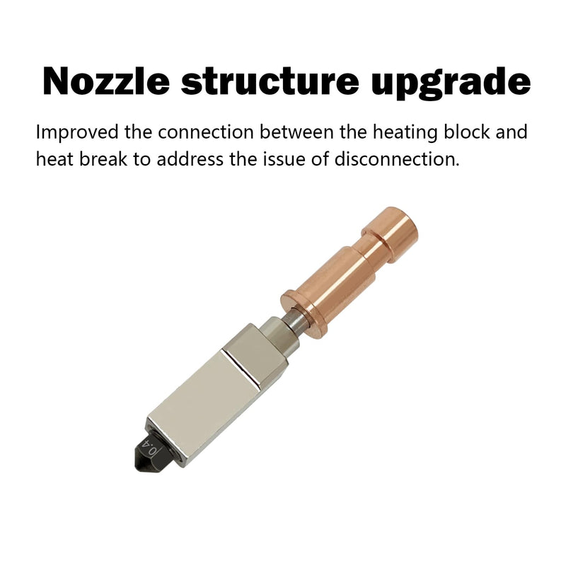 HzdaDeve 0.2MM 0.4MM 0.6MM Ceramic Hotend for Kobra S1 Combo Stainless Steel Print Head Extruder Kit Hot End Hardened Nozzle Heater Block 200K Heating Rod Thermistor for Anycubic Kobra S1 (3 Pack) 3PK