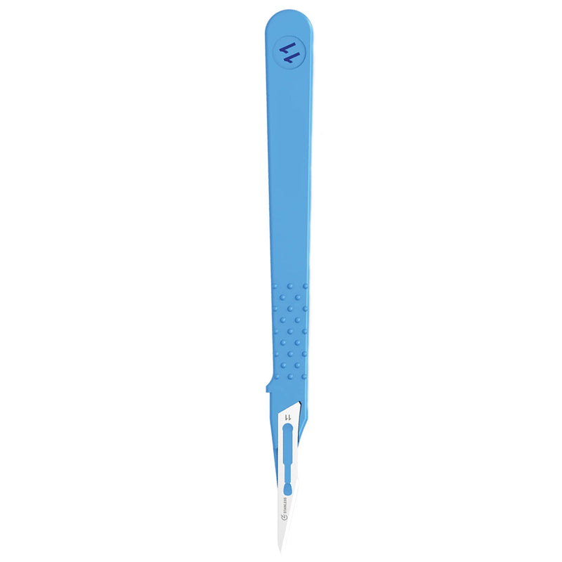 [Australia - AusPower] - Gima Standard No.11 Sterile Scalpels made of Rust-Proof Stainless Steel, ABS Handle, for Single Use, 10 Individually Packed Scalpels 11 