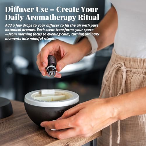 Essential Oils Set for Sauna, Meditation & Diffusers, 8 x 5 ml