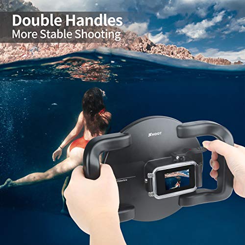 SHOOT Dome Port for GoPro Hero 13/12/11/10/9 Black Dual Handle Stabilizer