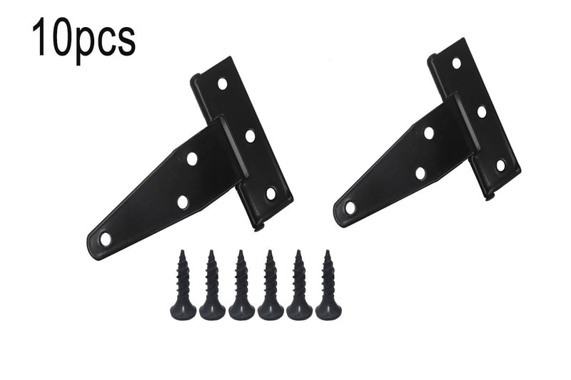 [Australia - AusPower] - 10pcs 2-inch Galvanized T-Shaped Hinge, Triangular Hinge, Triangular Hinge Slotted Bearing Door 2inch Black 