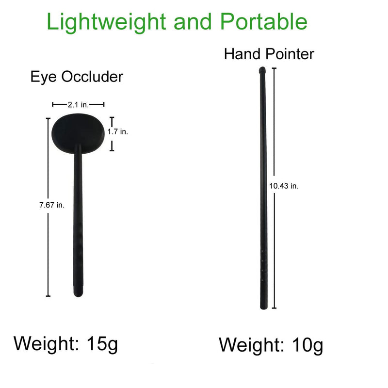 [Australia - AusPower] - Handheld Eye Occluder with Hand Pointer for Vision Test, Portable Premium Ophthalmic Eye Exam Tool for Ophthalmologists Orthoptists and Optometrists (1pc Eye Occluder and 1pc Pointer) 1pc Eye Occluder and 1pc Pointer 
