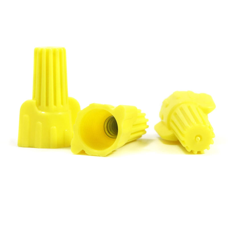 [Australia - AusPower] - 100pcs Winged Wire Nuts Connectors,Yellow 22-10 AWG Easy Twist-on Electrical Screw Wire Caps (P11 Yellow) P11 Yellow 