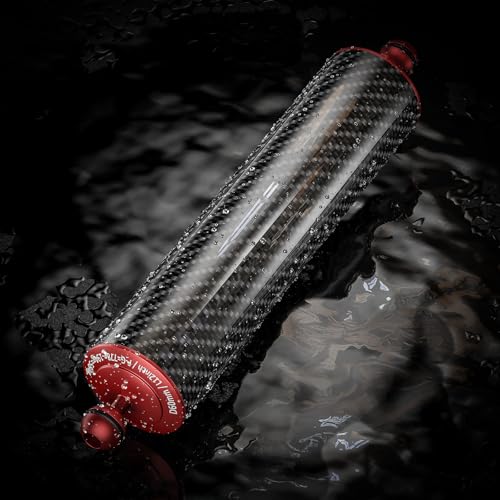 Carbon Fiber Underwater Float Arm with Dual Ball Mounts for Photography and Video, Compatible with Diving Trays, Video Lights, Strobes (red, 60mm12') 60mm12' red