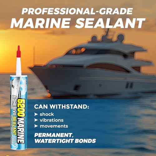 Tylove 5200 black marine sealant tube for boats, RVs, fiberglass, wood, metal, decks, and waterproof pond repairs