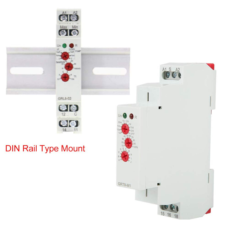12V-240V Time Delay Relay, Timer Relay, Multifunction Time Relays, with 10 Functions Rail Mount AC DC, for LED Turn Signal, Home
