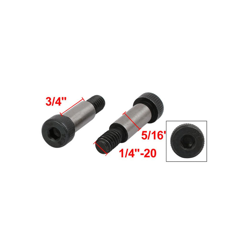 [Australia - AusPower] - 6Pcs Alloy Steel Hexagon Socket Head Shoulder Screw Bolt 5/16-inch Shoulder Dia, 3/4-inch Shoulder Length,1/4-inch-20 UNC Thread 5/16*3/4 