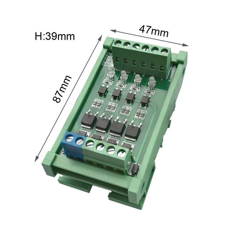 DONGKER 4-Channel PLC Amplifier Circuit Board,DC 3.3V/5V Photoelectric Optoisolator Drive Module Optocoupler Isolation Board