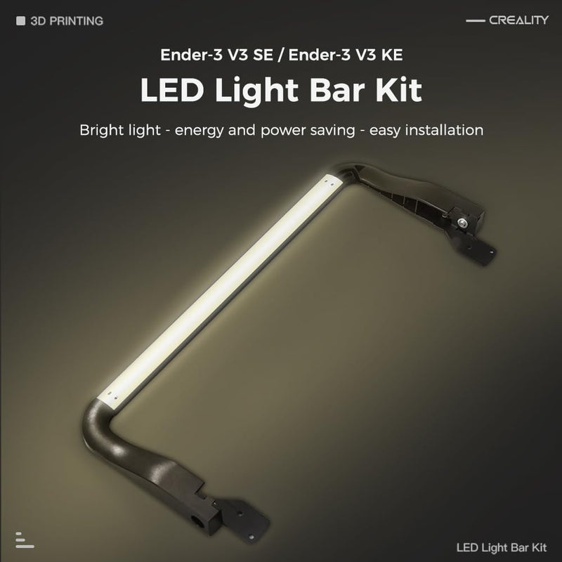 Creality Official Ender 3 V3 SE/KE LED Light Bar Kit, 3D Printer LED Lights Bar Kit 24V 5W Energy and Power Saving Easy Installation Soft Light No Strobe for Ender 3 V3 SE/Ender 3 V3 KE 3D Printer LED Light For Ender 3 V3 SE/KE