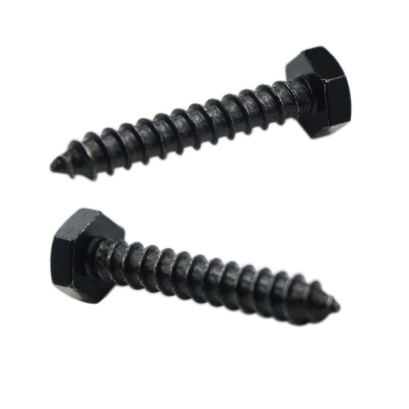 [Australia - AusPower] - 25PCS Stainless Steel Black Lag Bolts 1/4" x 1-1/2" Hex Lag Screws, Washers Included 1/4" x 1-1/2" 