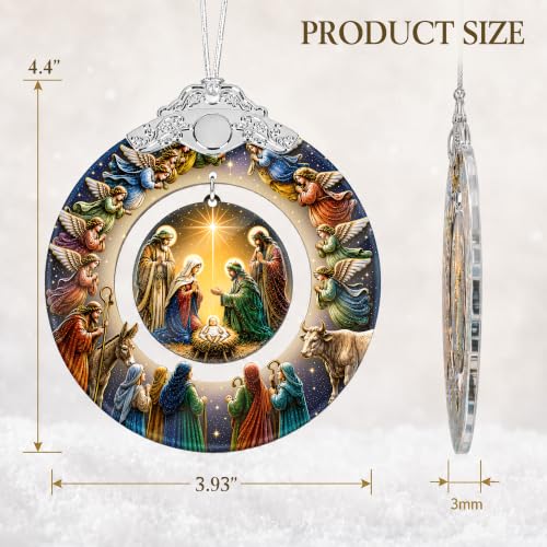 Nativity Christmas Ornament 2026, Christian Gifts for Women