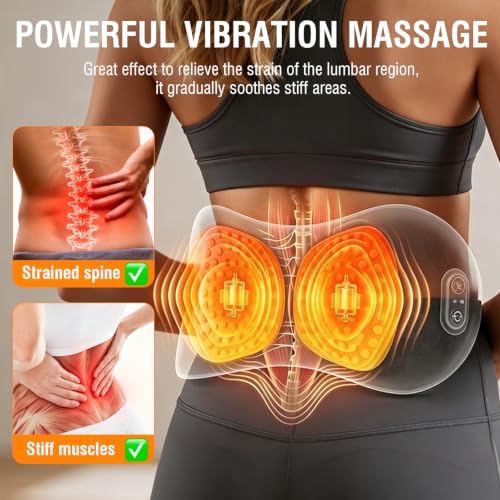 USUIE cordless lumbar support pillow for lower back pain relief, ergonomic design with massager features for comfort and support.