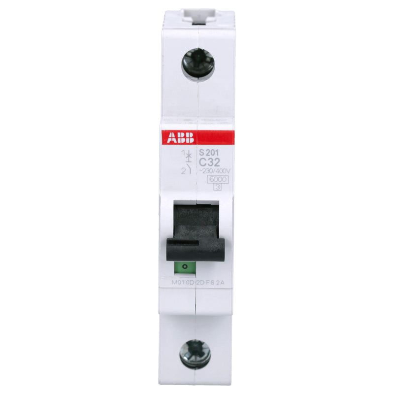 ABB 2CDS251001R0324 S201-C32 Circuit Breaker Pack of 1 | C-characteristic fuse for DIN rail mounting, switching capacity 6 kA professional screw terminal 2CDS251001R0324 Single