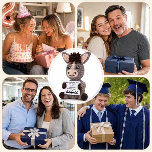 Funny Christian Religious Gifts for Women Christmas Crochet Donkey Christian Religous Gifts for Women