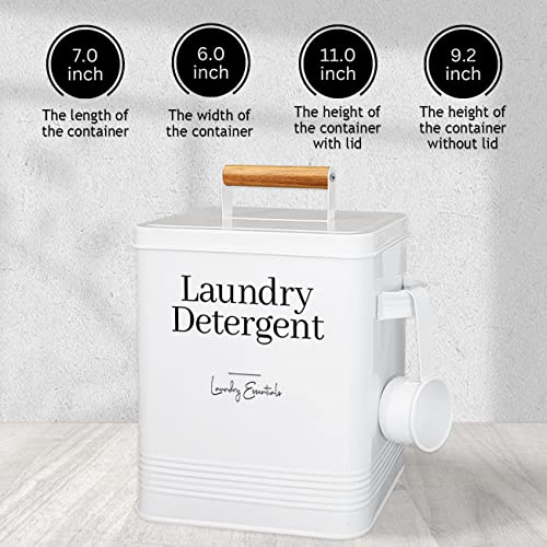 Modern Farmhouse Laundry Detergent Container for Laundry Decor (White) Laundry Detergent (White)