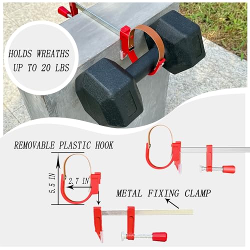 Cemetery Wreath Holder,Headstone Hanger for Gravestones 3-8'',Grave Markers Red 3 to 8 inches