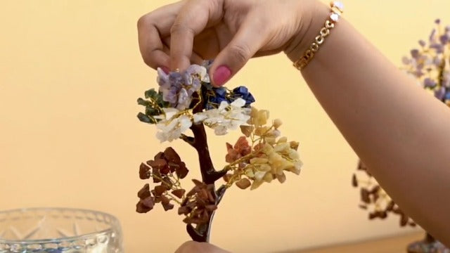 7 Chakra Crystal Tree of Life, Handmade Natural Gemstone Bonsai for Home Decor, Feng Shui, Meditation, Reiki & Spiritual Gift